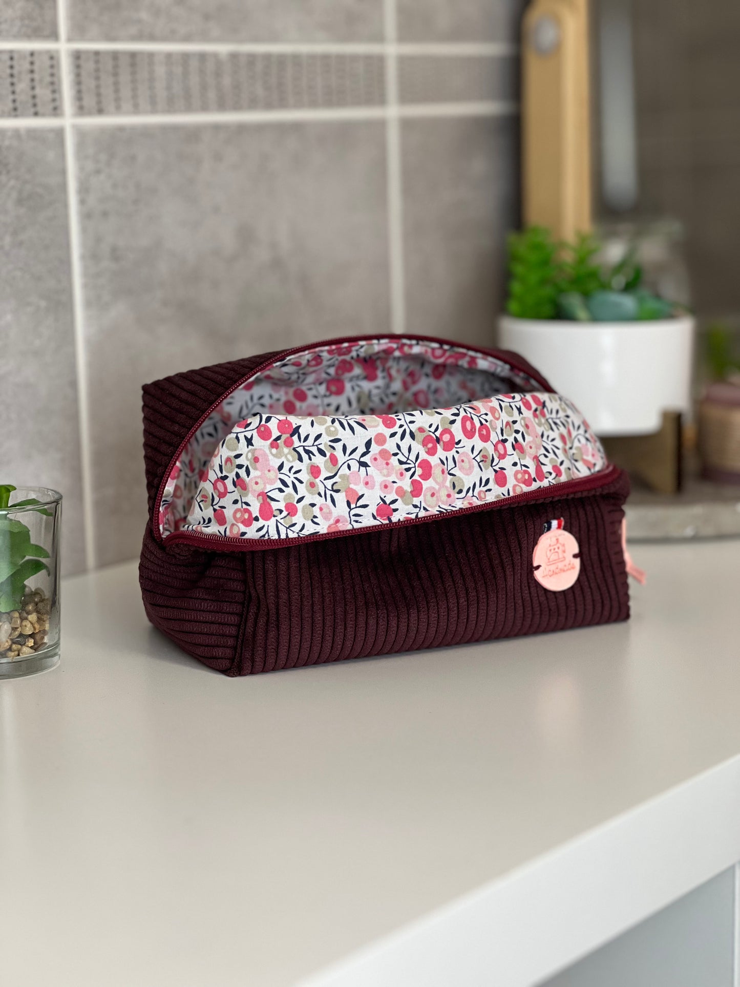 Trousse de maquillage velours