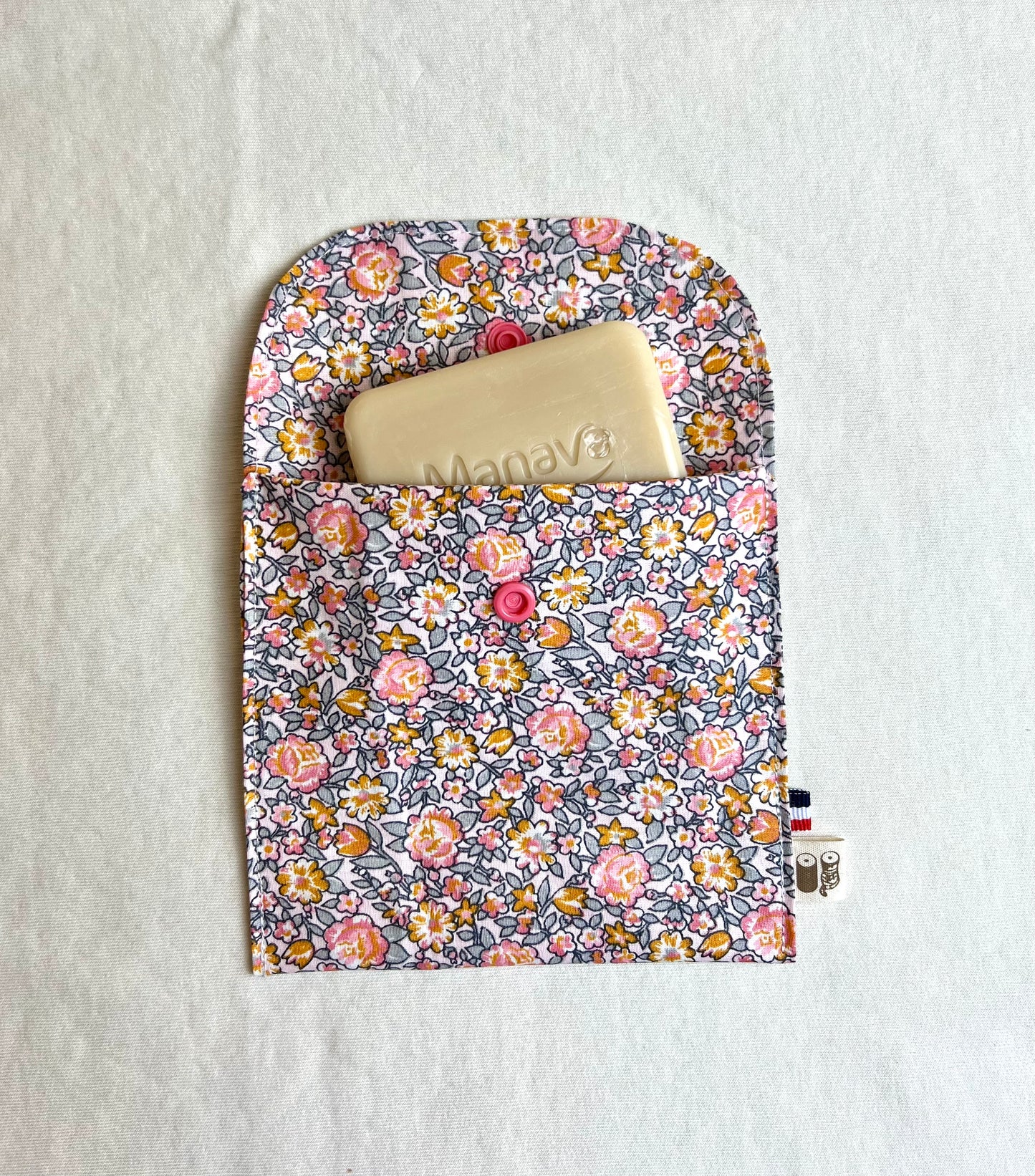 Pochette à savon FLEURS MAXI