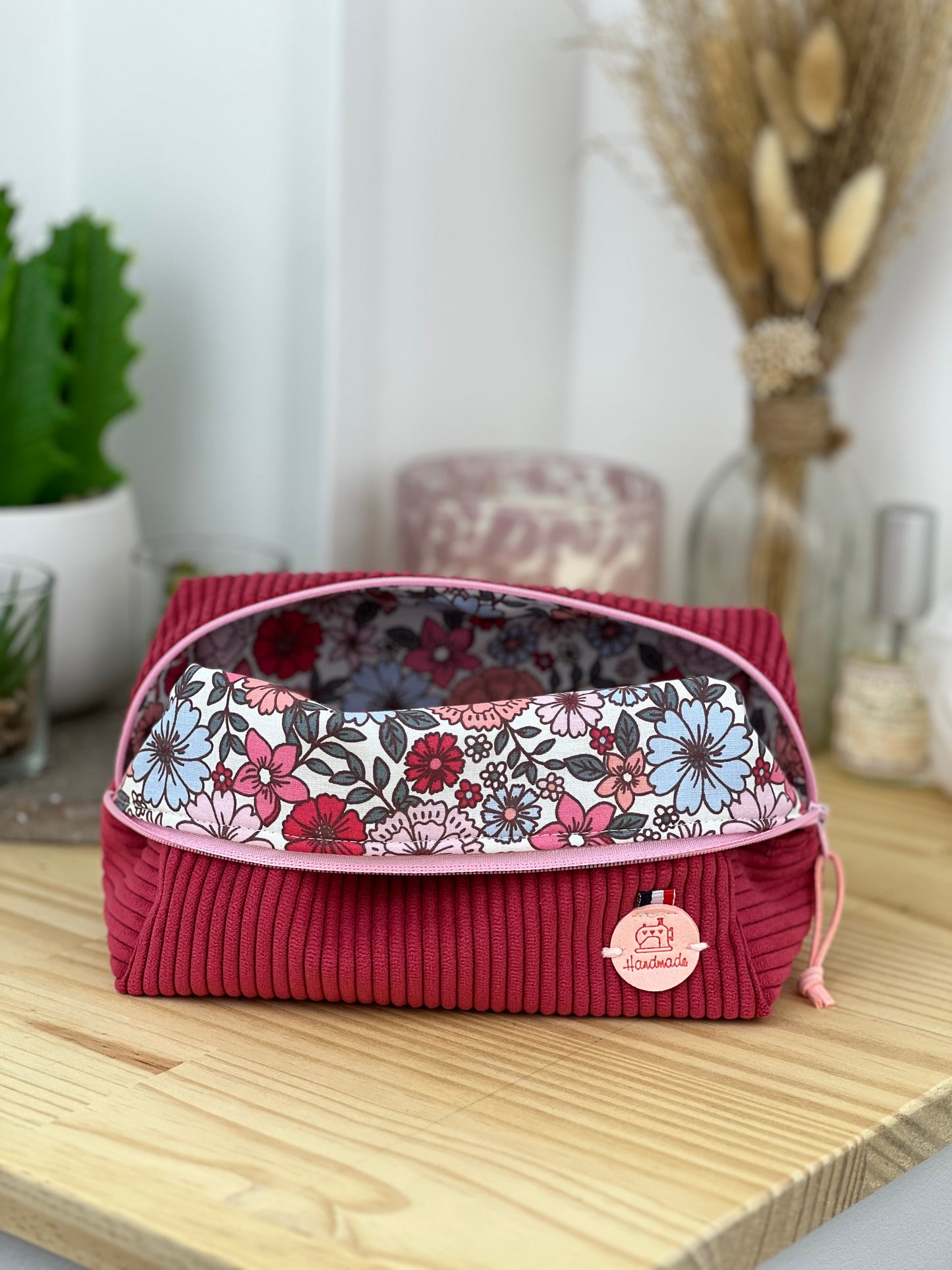 Trousse de maquillage velours